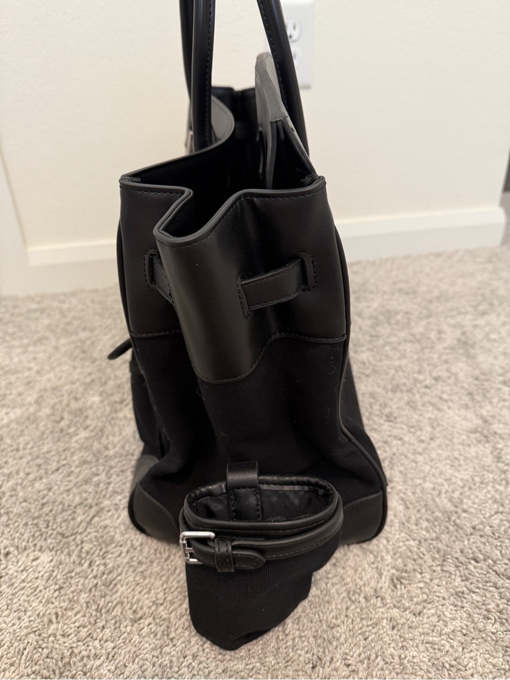 INSPIRED … Black Canvas & Leather Top-Handle Tote - Picture 8 of 12